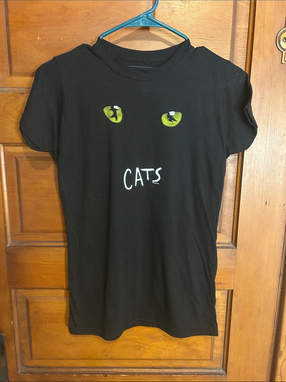 Cats Graphic Black Cat T-Shirt with Yellow Eyes